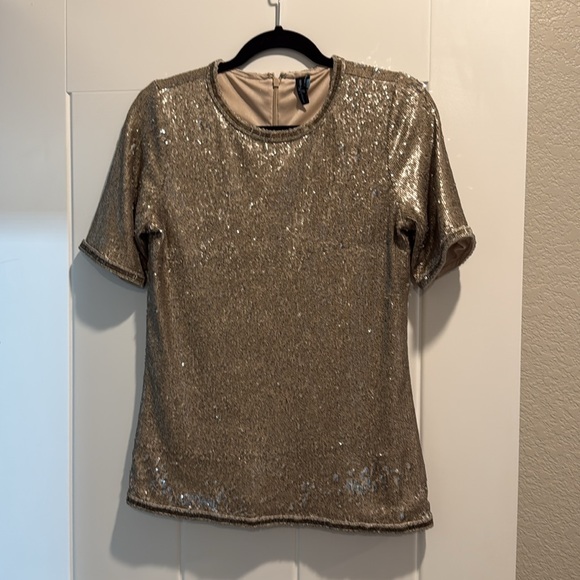 Sequin Short Sleeve Top - Picture 1 of 2